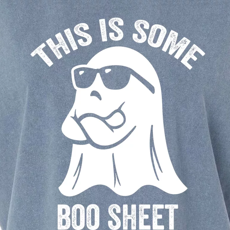 This Is Some Boo Sheet Halloween Ghost Funny Garment-Dyed Women's Muscle Tee