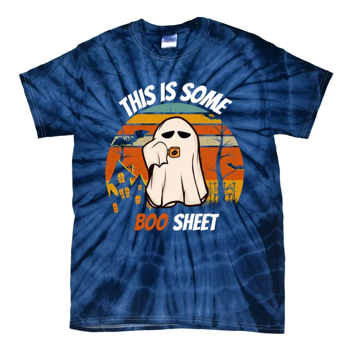 This Is Some Boo Sheet Ghost Halloween Costume Tie-Dye T-Shirt