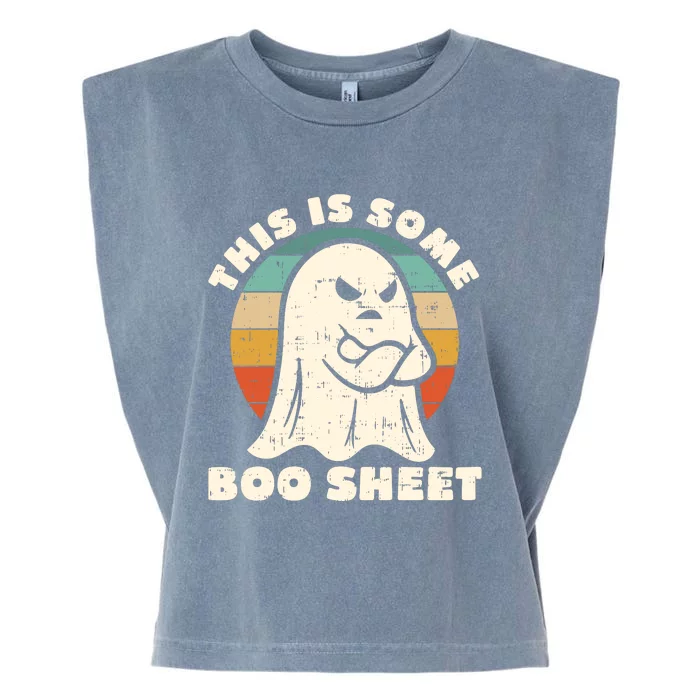 This Is Some Boo Sheet Funny Halloween Costumes Men Women Garment-Dyed Women's Muscle Tee