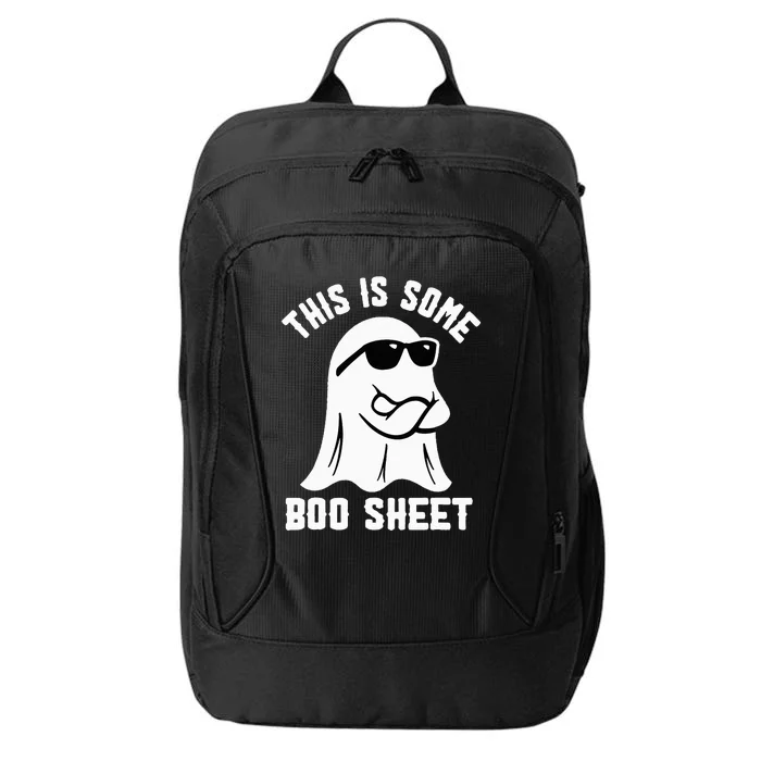 This Is Some Boo Sheet Ghost Retro Halloween Costume City Backpack