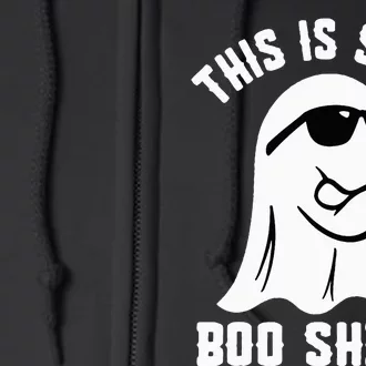 This Is Some Boo Sheet Ghost Retro Halloween Costume Full Zip Hoodie