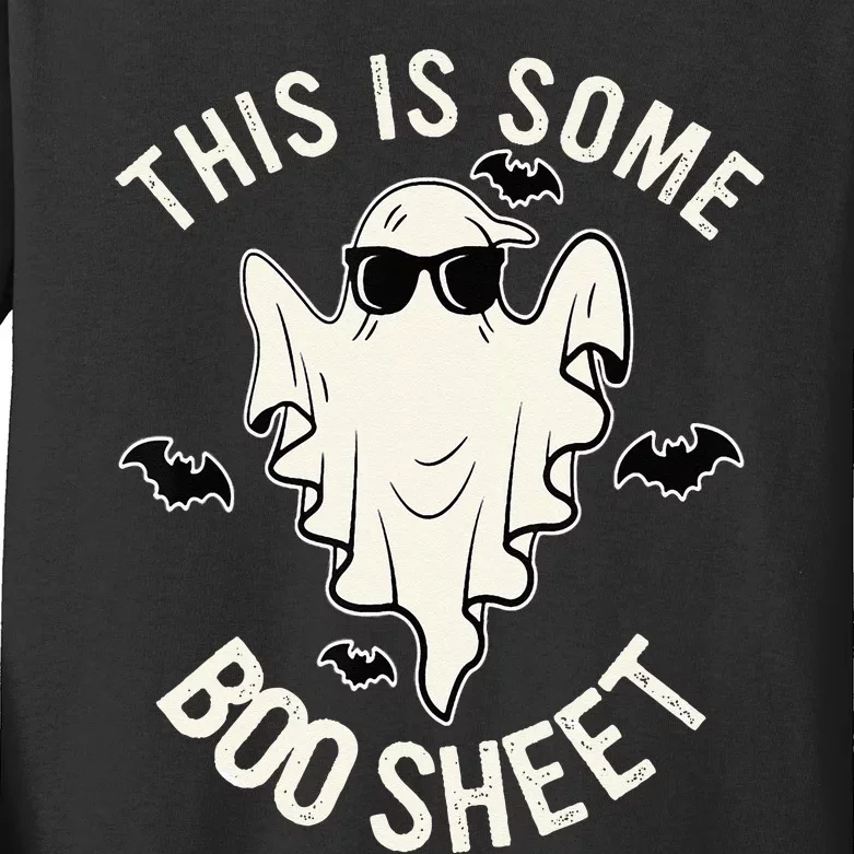 This Is Some Boo Sheet Ghost Halloween Costume Kids Long Sleeve Shirt