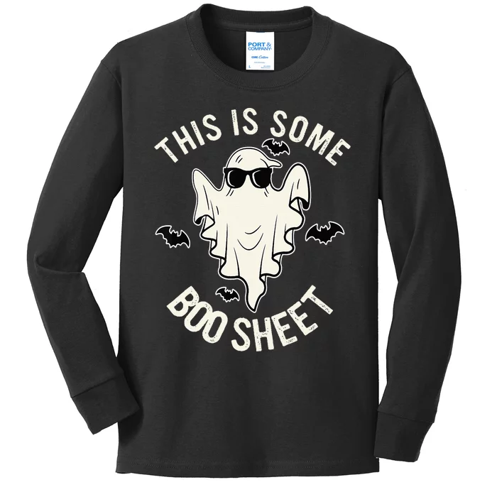 This Is Some Boo Sheet Ghost Halloween Costume Kids Long Sleeve Shirt