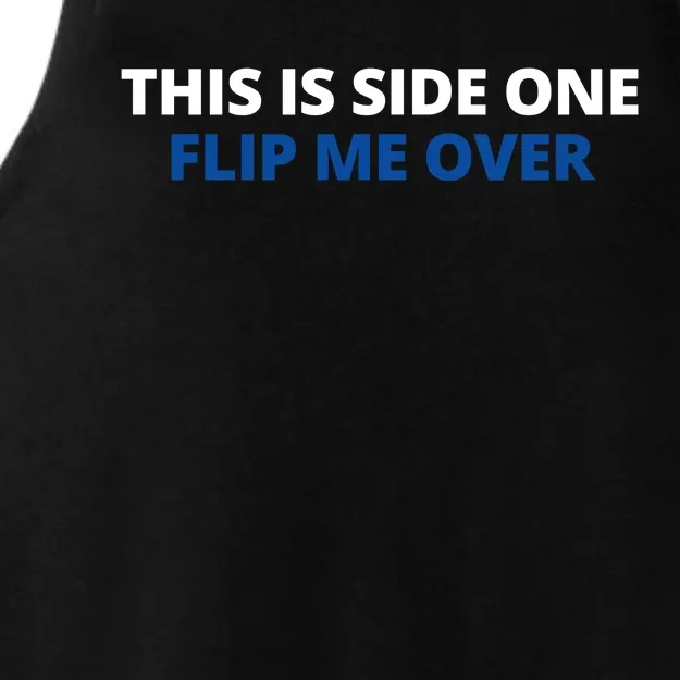 This Is Side One Flip Me Over Ladies Tri-Blend Wicking Tank