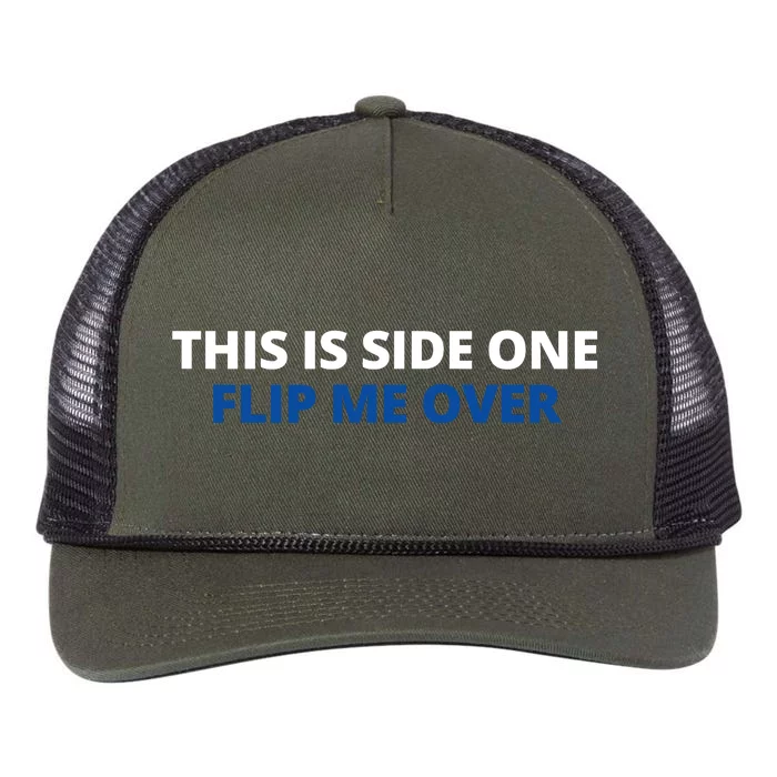 This Is Side One Flip Me Over Retro Rope Trucker Hat Cap