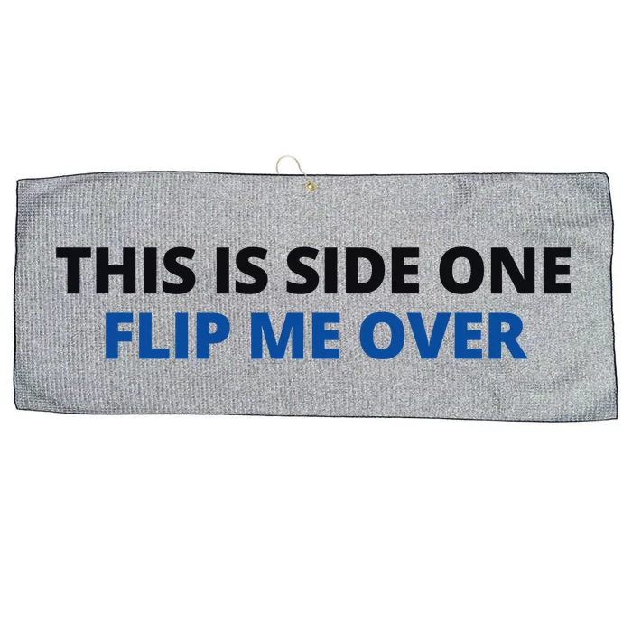 This Is Side One Flip Me Over Large Microfiber Waffle Golf Towel