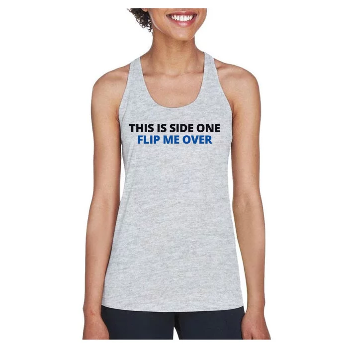 This Is Side One Flip Me Over Women's Racerback Tank