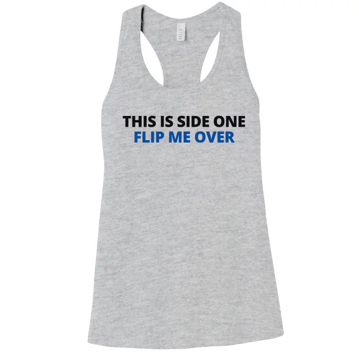 This Is Side One Flip Me Over Women's Racerback Tank