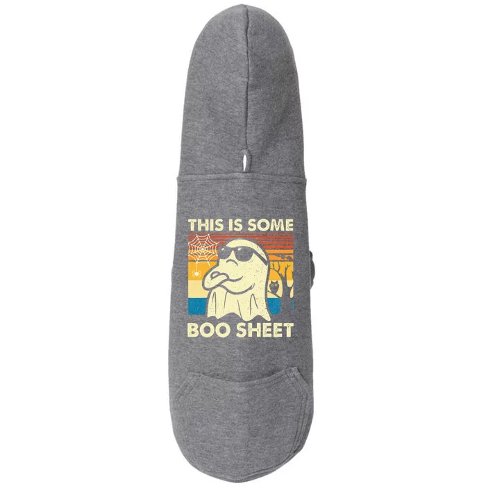 This Is Some Boo Sheet Ghost Retro Halloween Doggie 3-End Fleece Hoodie