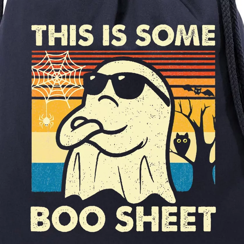 This Is Some Boo Sheet Ghost Retro Halloween Drawstring Bag