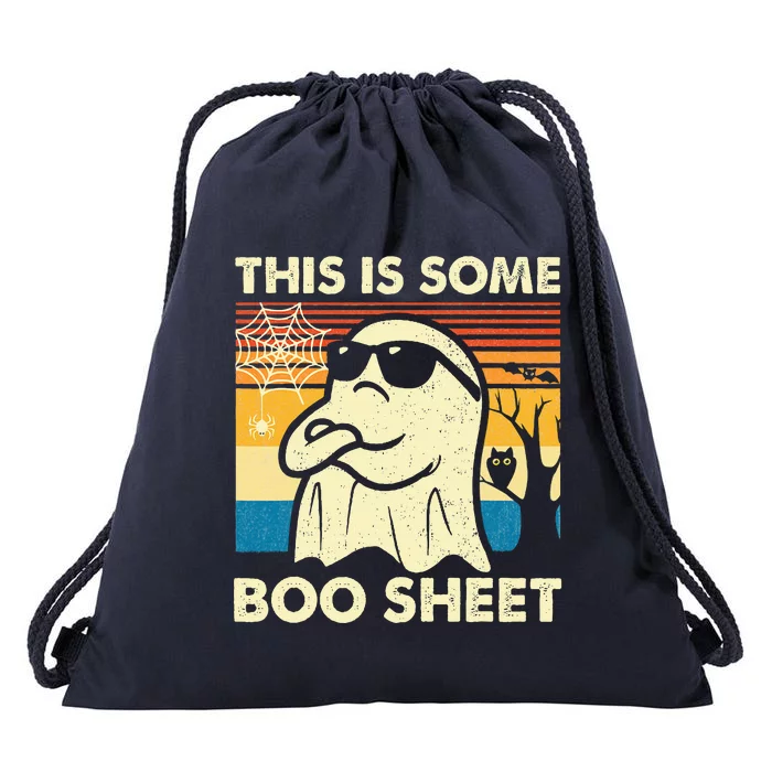 This Is Some Boo Sheet Ghost Retro Halloween Drawstring Bag