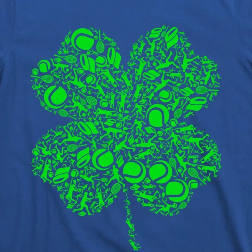 Tennis Irish Shamrock Green Lucky Clover Gift St Patrick's Day Meaningful Gift T-Shirt