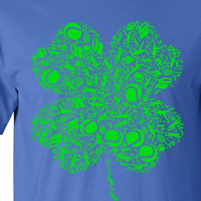 Tennis Irish Shamrock Green Lucky Clover Gift St Patrick's Day Meaningful Gift Tall T-Shirt