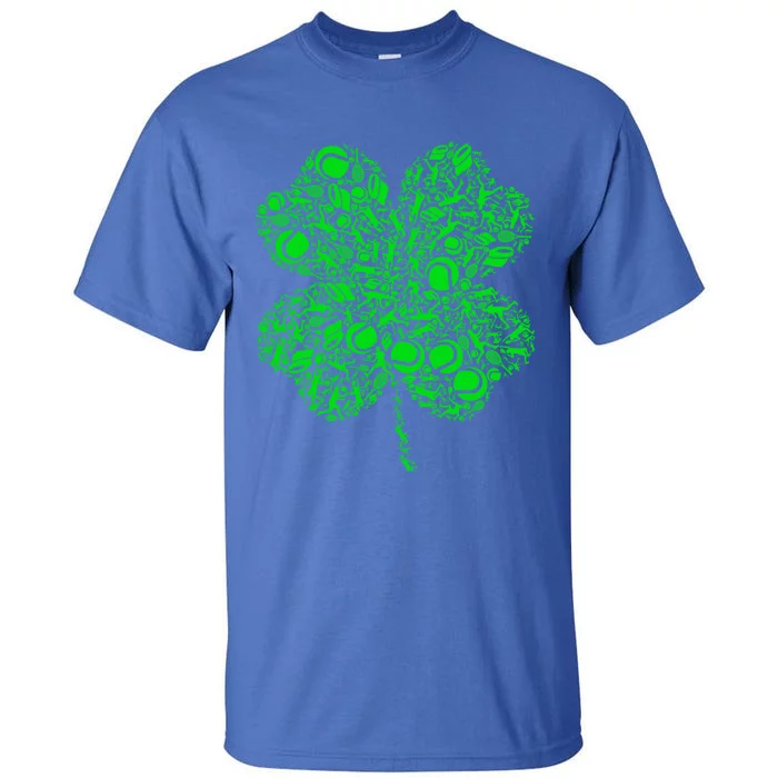 Tennis Irish Shamrock Green Lucky Clover Gift St Patrick's Day Meaningful Gift Tall T-Shirt