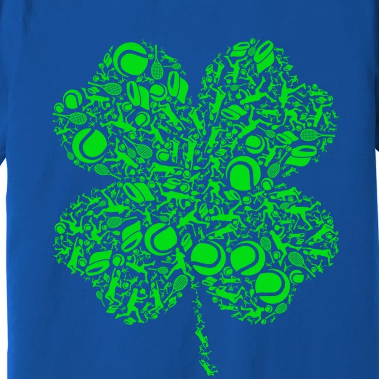 Tennis Irish Shamrock Green Lucky Clover Gift St Patrick's Day Meaningful Gift Premium T-Shirt