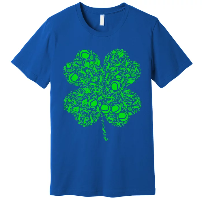 Tennis Irish Shamrock Green Lucky Clover Gift St Patrick's Day Meaningful Gift Premium T-Shirt