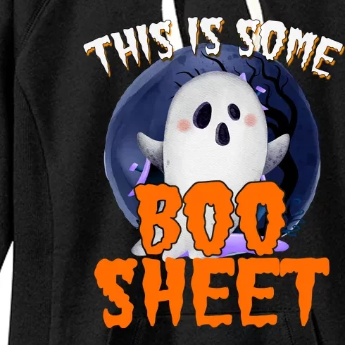 This Is Some Boo Sheet Funny Halloween Ghost Women's Fleece Hoodie