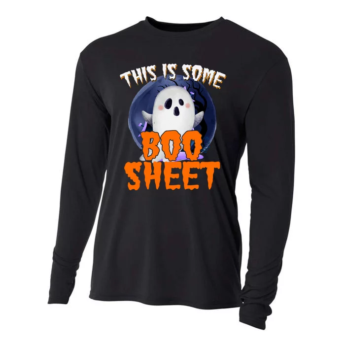 This Is Some Boo Sheet Funny Halloween Ghost Cooling Performance Long Sleeve Crew