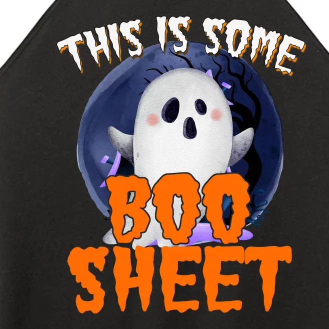 This Is Some Boo Sheet Funny Halloween Ghost Women’s Perfect Tri Rocker Tank