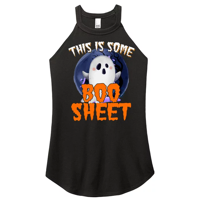 This Is Some Boo Sheet Funny Halloween Ghost Women’s Perfect Tri Rocker Tank