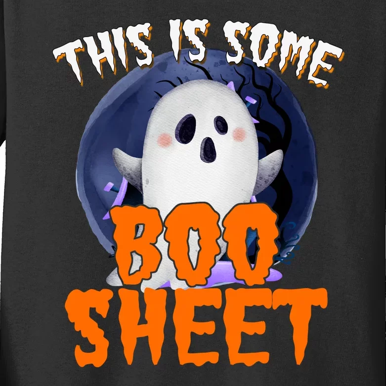 This Is Some Boo Sheet Funny Halloween Ghost Kids Long Sleeve Shirt