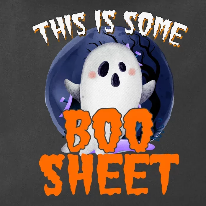 This Is Some Boo Sheet Funny Halloween Ghost Zip Tote Bag