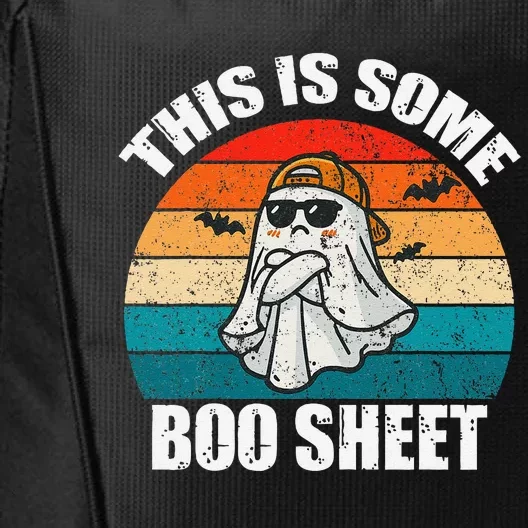 This Is Some Boo Sheet Halloween Angry Ghost Funny City Backpack