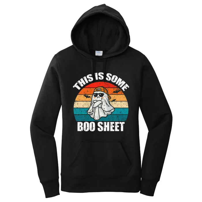 This Is Some Boo Sheet Halloween Angry Ghost Funny Women's Pullover Hoodie