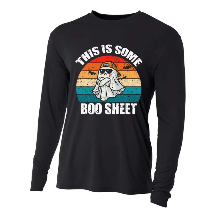 This Is Some Boo Sheet Halloween Angry Ghost Funny Cooling Performance Long Sleeve Crew