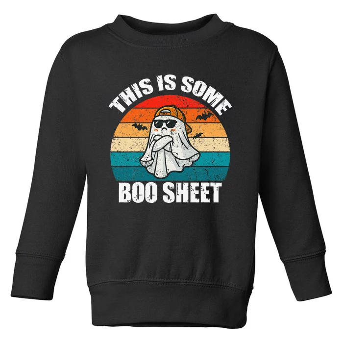 This Is Some Boo Sheet Halloween Angry Ghost Funny Toddler Sweatshirt