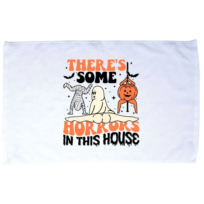 There Is Some Horrors In This House Funny Halloween Microfiber Hand Towel