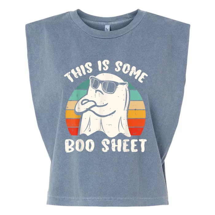 This Is Some Boo Sheet Cool Ghost Funny Halloween Costume Garment-Dyed Women's Muscle Tee