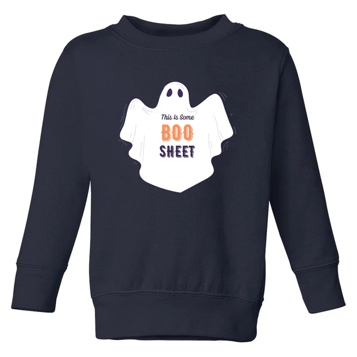 This Is Some Boo Sheet Halloween Ghost Funny Toddler Sweatshirt