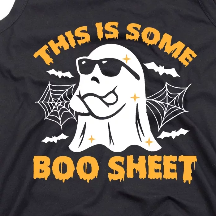 This Is Some Boo Sheet Ghost Retro Halloween Costume Spooky Season Tank Top