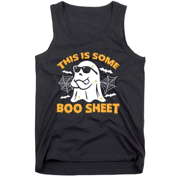 This Is Some Boo Sheet Ghost Retro Halloween Costume Spooky Season Tank Top