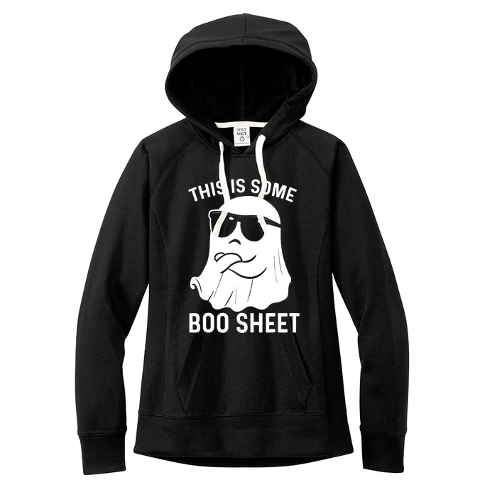 This Is Some Boo Sheet Ghost Halloween Costume Funny Ghost Women's Fleece Hoodie