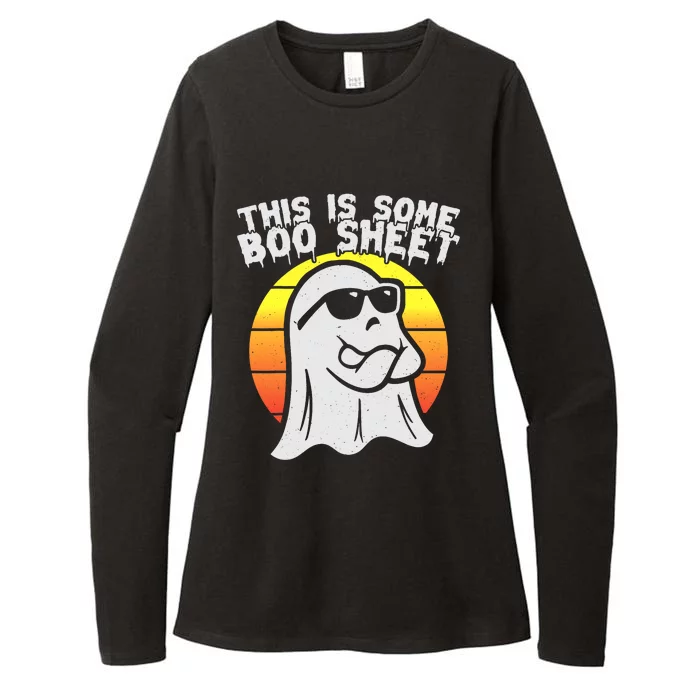 This Is Some Boo Sheet Halloween Funny Cool Ghost Halloween Gift Womens CVC Long Sleeve Shirt