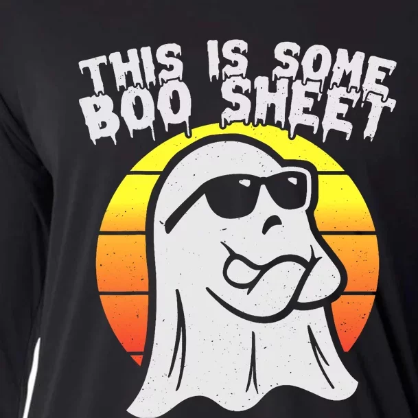 This Is Some Boo Sheet Halloween Funny Cool Ghost Halloween Gift Cooling Performance Long Sleeve Crew