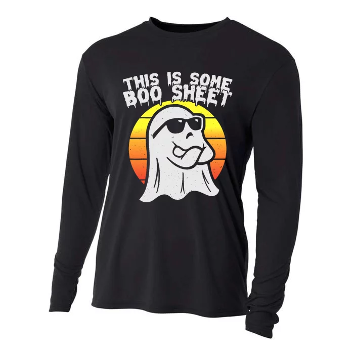 This Is Some Boo Sheet Halloween Funny Cool Ghost Halloween Gift Cooling Performance Long Sleeve Crew