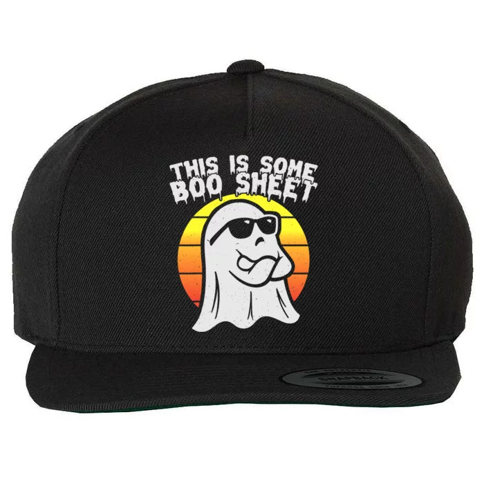 This Is Some Boo Sheet Halloween Funny Cool Ghost Halloween Gift Wool Snapback Cap