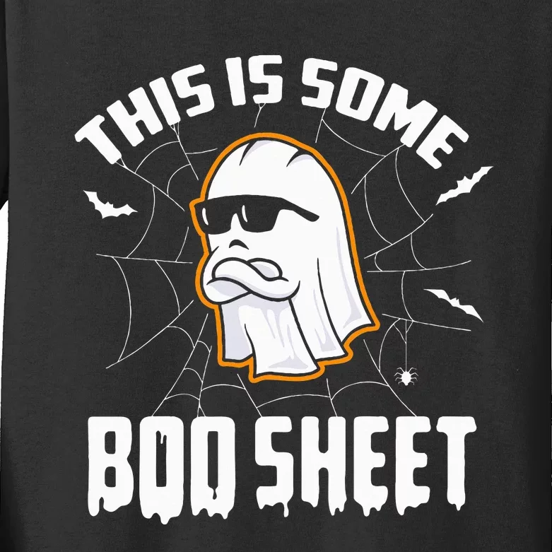 This Is Some Boo Sheet Funny Halloween Ghost Costume Kids Long Sleeve Shirt