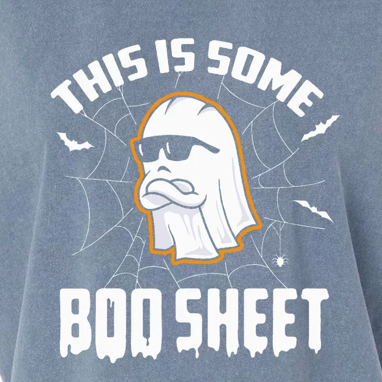 This Is Some Boo Sheet Funny Halloween Ghost Costume Garment-Dyed Women's Muscle Tee