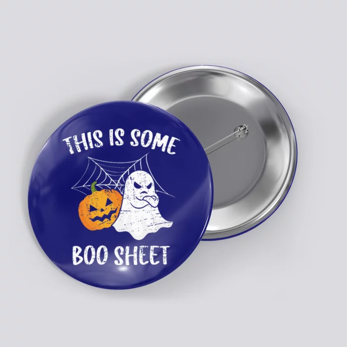 This Is Some Boo Sheet Halloween Ghost Funny Gift Button