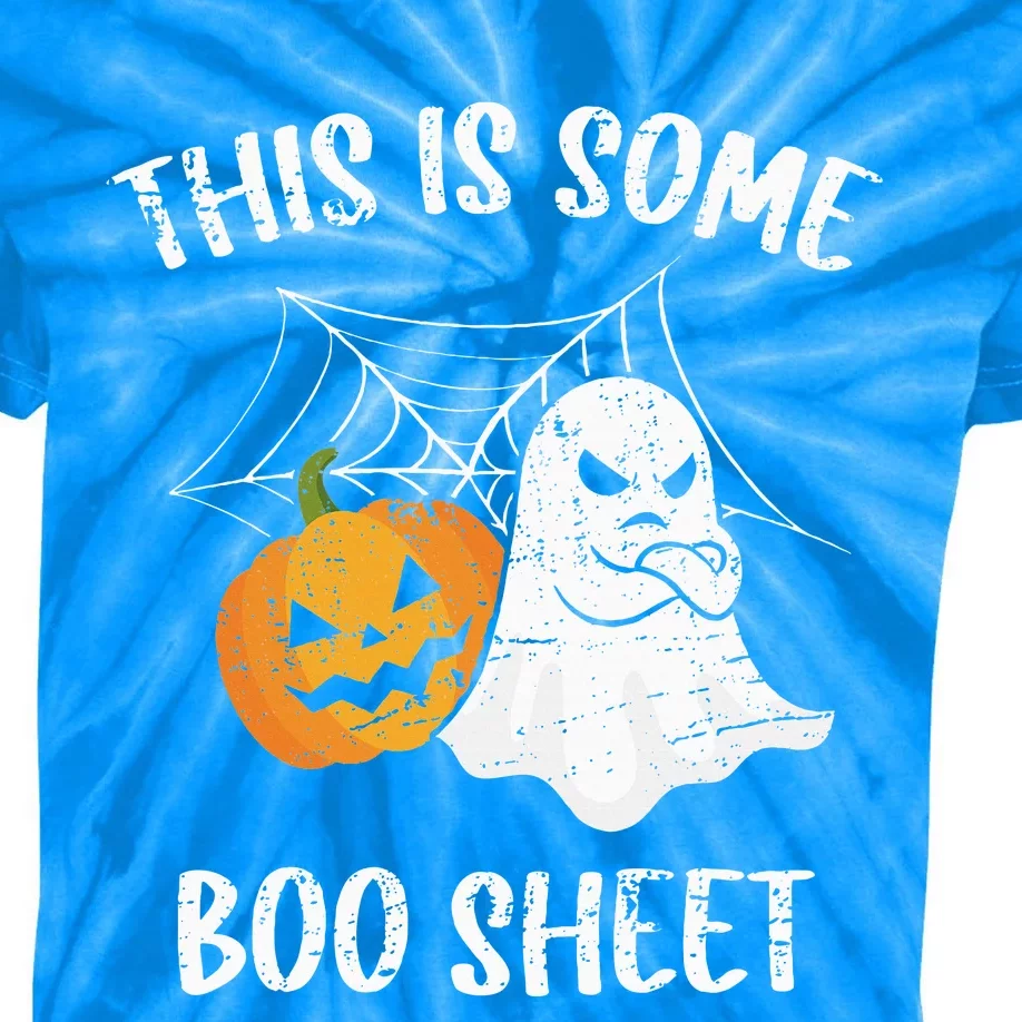 This Is Some Boo Sheet Halloween Ghost Funny Gift Kids Tie-Dye T-Shirt