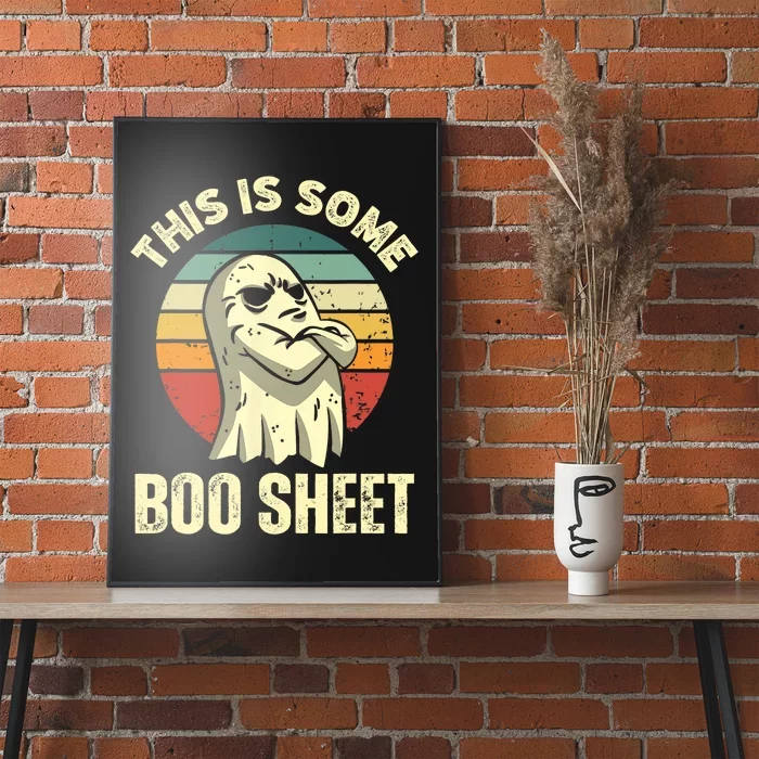 This Is Some Boo Sheet Halloween Funny Vintage Ghost Design Poster