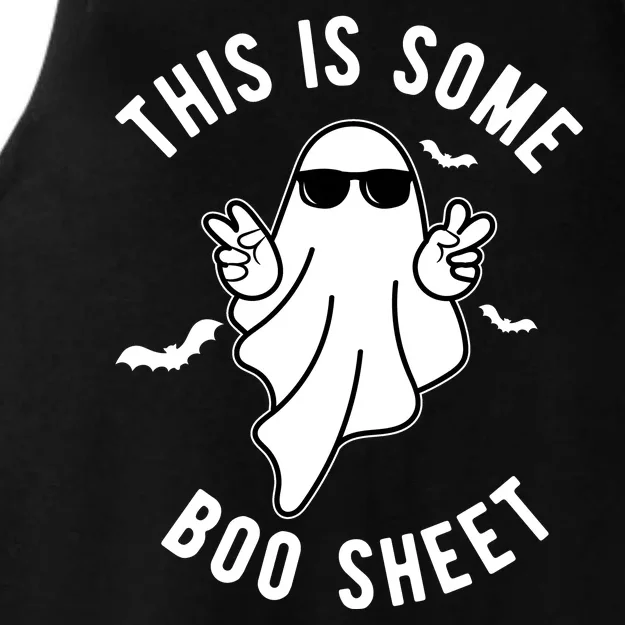 This Is Some Boo Sheet Ghost Funny Halloween Ladies Tri-Blend Wicking Tank