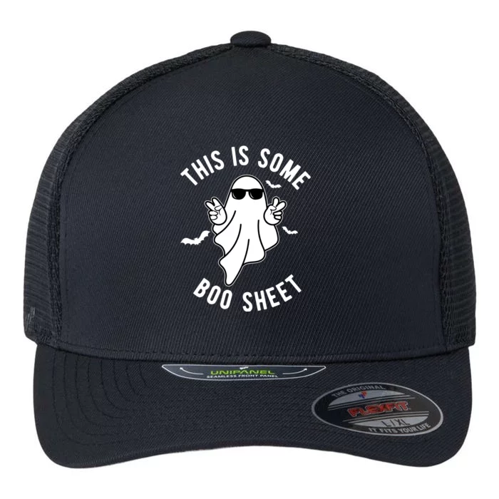 This Is Some Boo Sheet Ghost Funny Halloween Flexfit Unipanel Trucker Cap