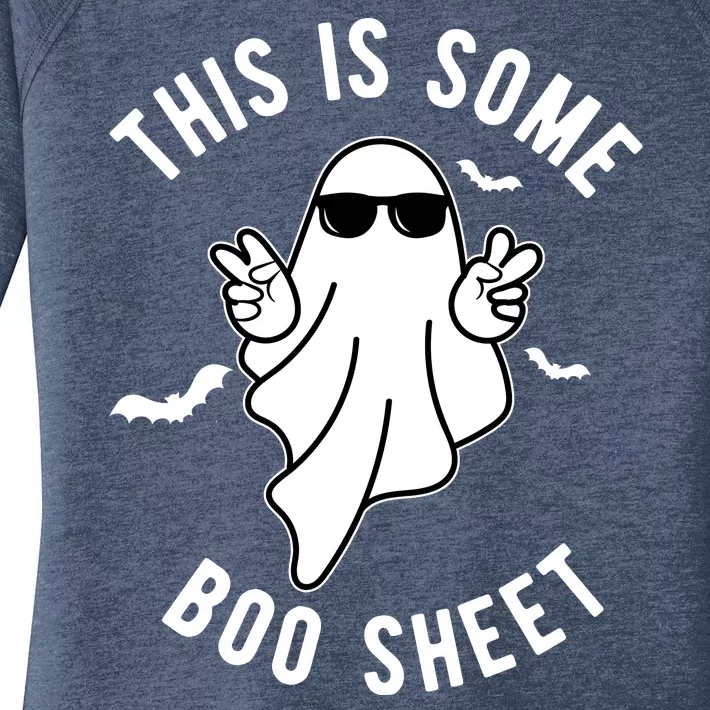 This Is Some Boo Sheet Ghost Funny Halloween Women's Perfect Tri Tunic Long Sleeve Shirt