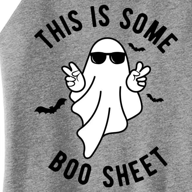 This Is Some Boo Sheet Ghost Funny Halloween Women’s Perfect Tri Rocker Tank