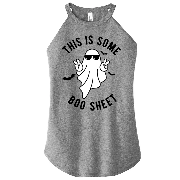 This Is Some Boo Sheet Ghost Funny Halloween Women’s Perfect Tri Rocker Tank